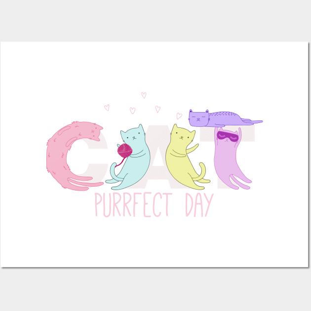 Cat's Purrfect Day Wall Art by freespiritees